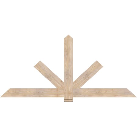 Ekena Millwork Kennewick Smooth Timber Gable Bracket, Douglas Fir, 84"W x 38"H x 1 1/2"D x 5 1/2"F, 11/12 Pitch GBW084X38X0206KEN00SDF